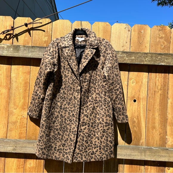 Adyson Parker Women's Cheetah Button Coat size large fall winter animal print - Picture 4 of 11